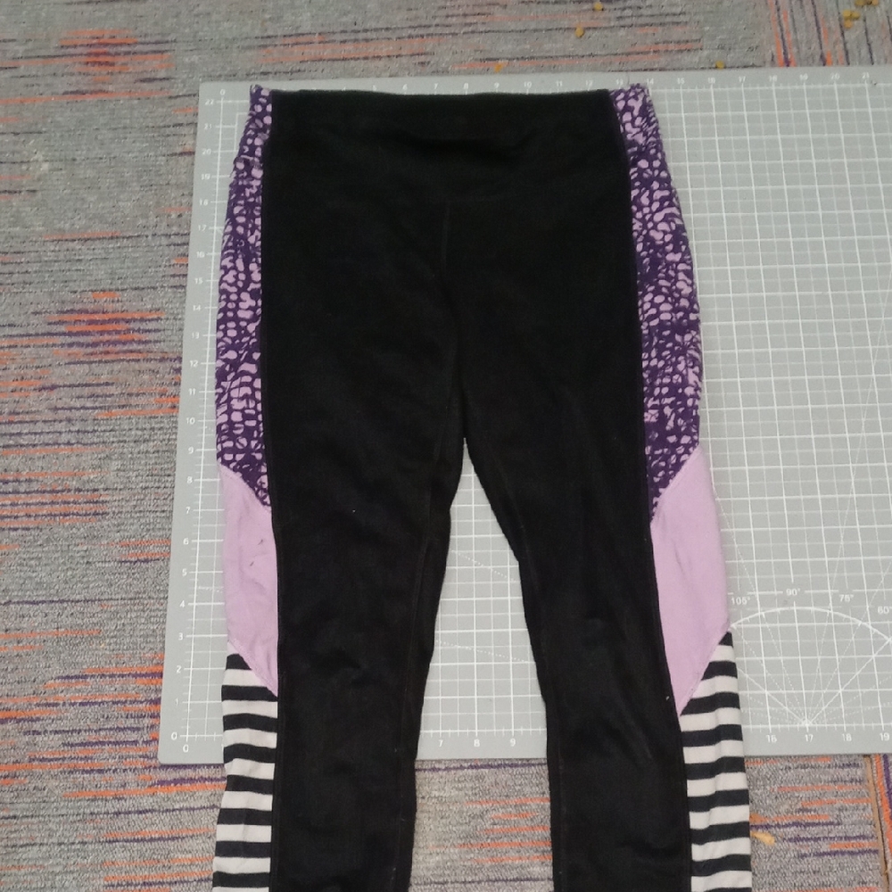 Kids Black and Purple Leggings